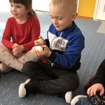 Witek bada różnice między jajkiem obranym a jajkiem w skorupce.jpg